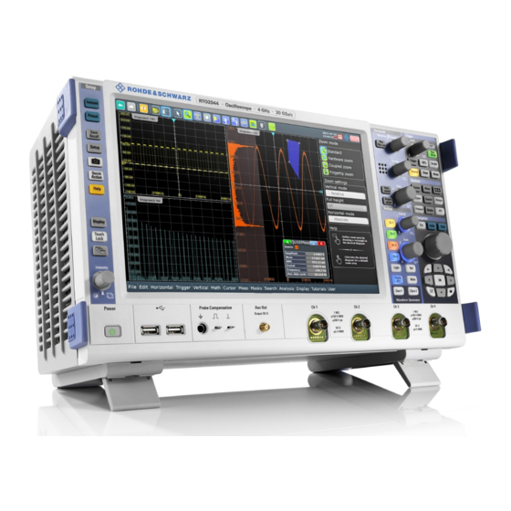 Rohde & Schwarz R&S RTO2000 Series Getting Started