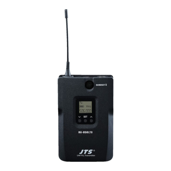 Monacor JTS RU-850LTB/5 Transmitter Manuals