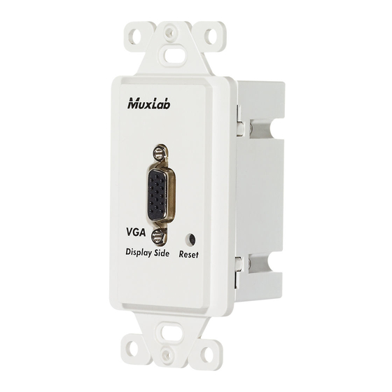 MuxLab 500041-WP-US Quick Installation Manual