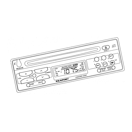 Blaupunkt Laguna CD43 Owner's Record