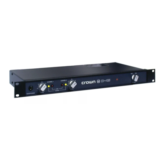 Crown D-45 Specifications