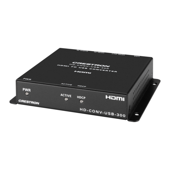 Crestron HD-CONV-USB-300 Quick Start Manual