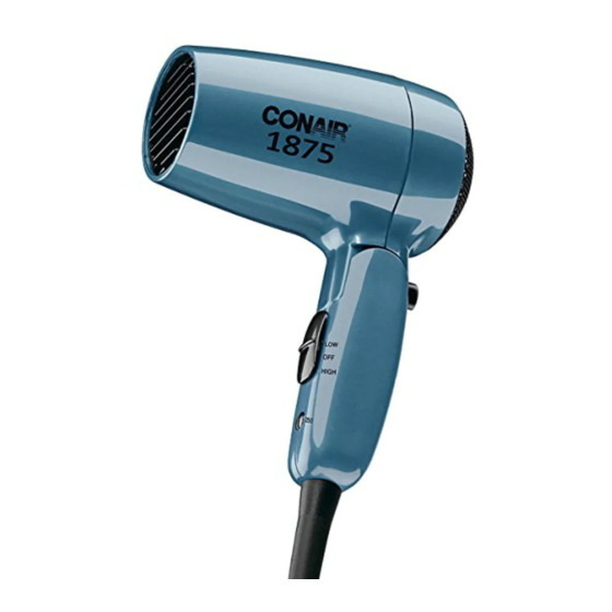 Conair vagabond traveler 124LR Instruction & Styling Manual
