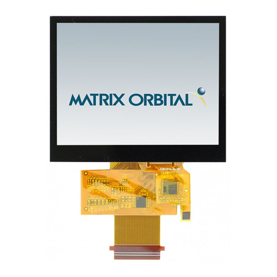 Matrix Orbital MOP-TFT320240-35A-BLM-CTB Hardware Manual