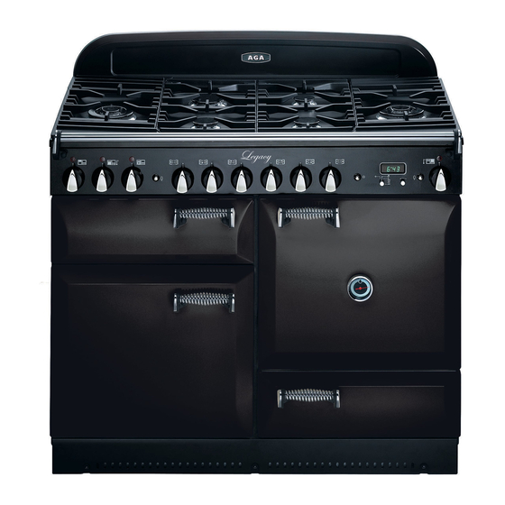 AGA legacy 110 Dual Fuel Range Service Instructions Manual