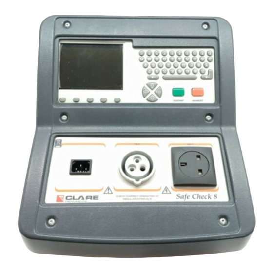 clare safe check 8 Operating Manual