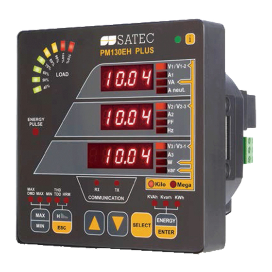 Satec PM130 Series Quick Start