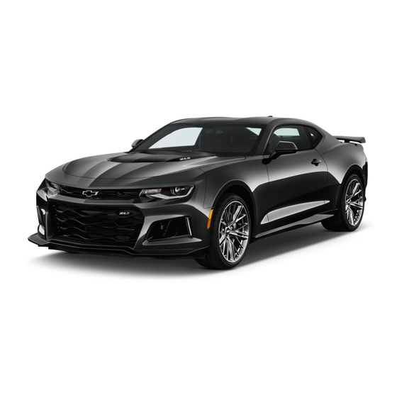 Chevrolet Camaro 2017 Getting To Know Manual