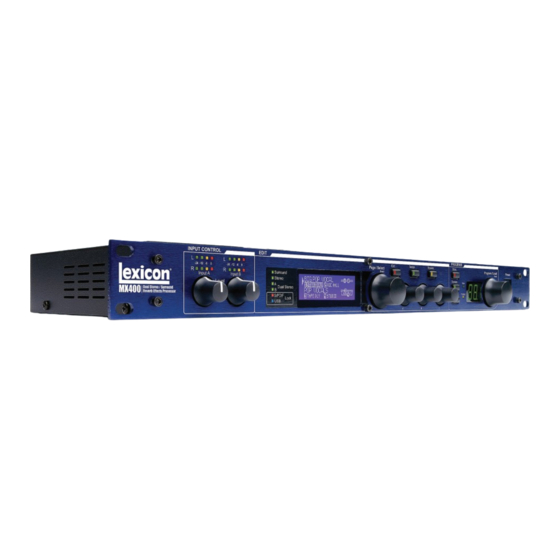 Lexicon MX400 Datasheet