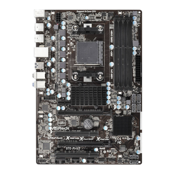 ASROCK 970 Pro3 R2.0 Quick Installation Manual