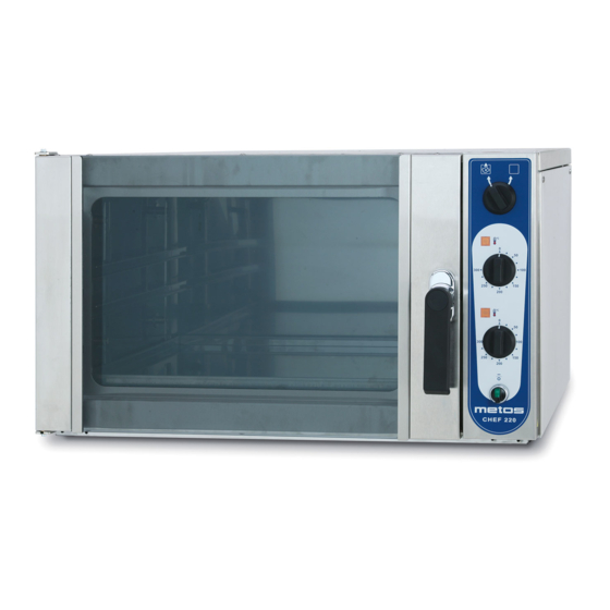 Metos CHEF 220 Installation And Operation Manual