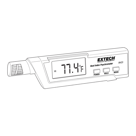 Extech Instruments RH25 User Manual
