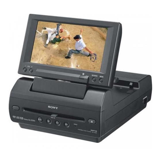 Sony BDP-SX1000 Operating Instructions Manual