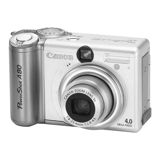 Canon PowerShot A80 Quick Start Manual