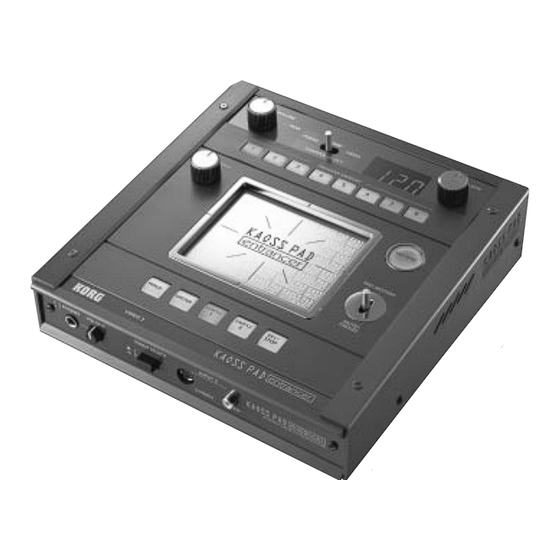 Korg KAOSS PAD Entrancer Owner's Manual