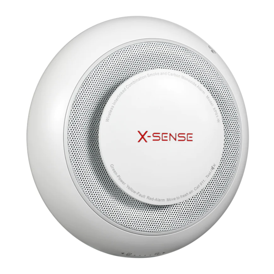 X-Sense XP01-W - Wireless Smoke and Carbon Manual