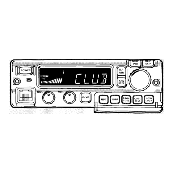 Yaesu FT-2500M Code Manual