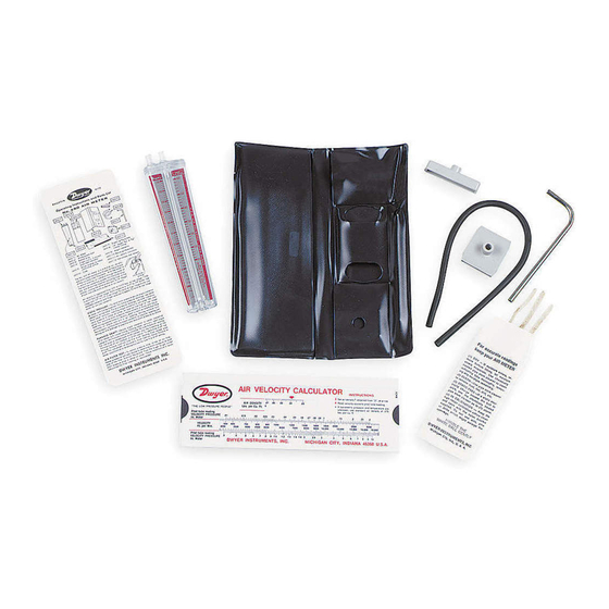 Dwyer Instruments 460 Operating Instructions And Parts List