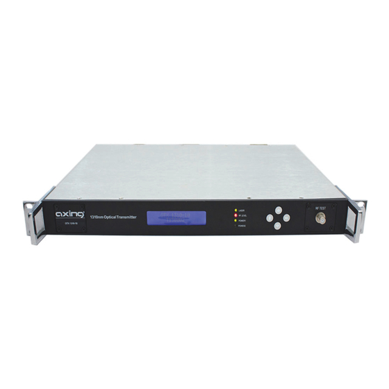 axing OTX 1310-10 Optical Transmitter Manuals