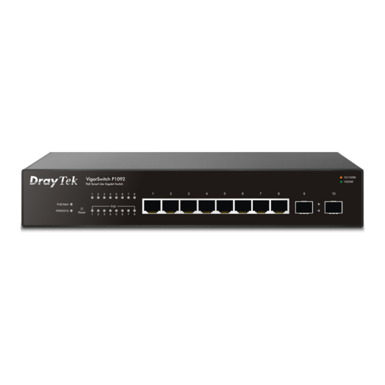 Draytek VigorSwitch P1092 Quick Start Manual