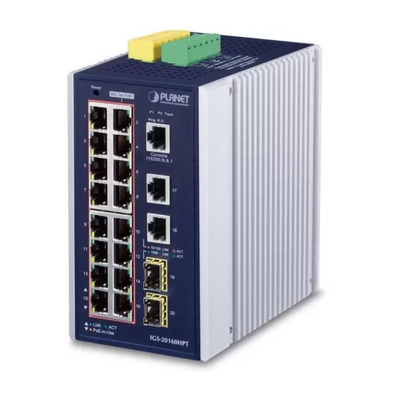 Planet IGS-20160HPT Quick Installation Manual