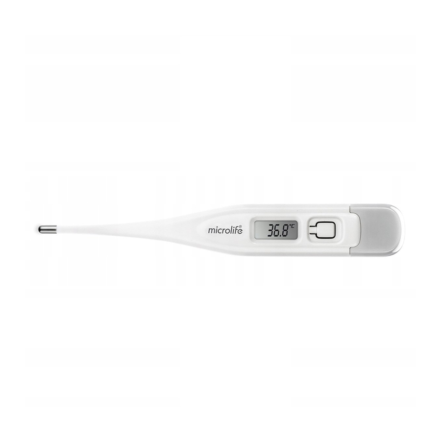 Microlife Digital Thermometer MT 600 Manual