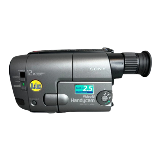 Sony Handycam Video 8 CCD-TRV29 Operation Manual