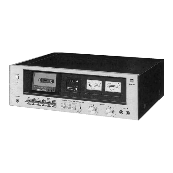Dual C 809 Operating Instructions Manual