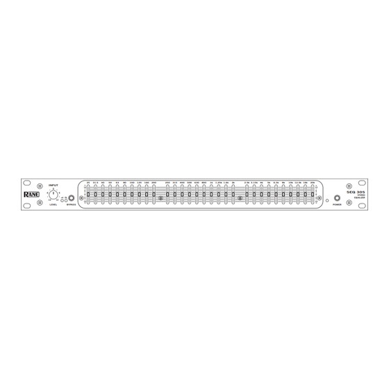 Rane SEQ 30S Operator's Manual