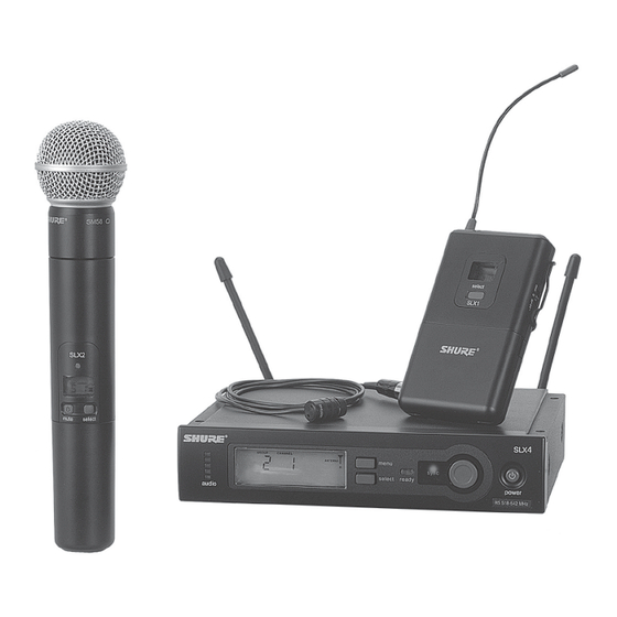 Shure SLX Wireless System Quick Setup Manual