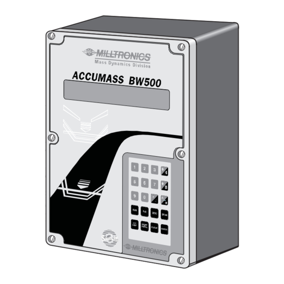 Milltronics ACCUMASS BW500 Instruction Manual