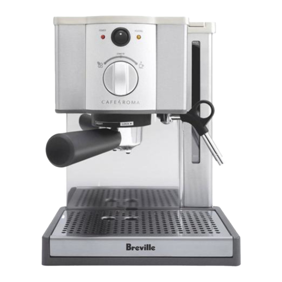 Breville Cafe Roma ESP8B Instructions For Use Manual