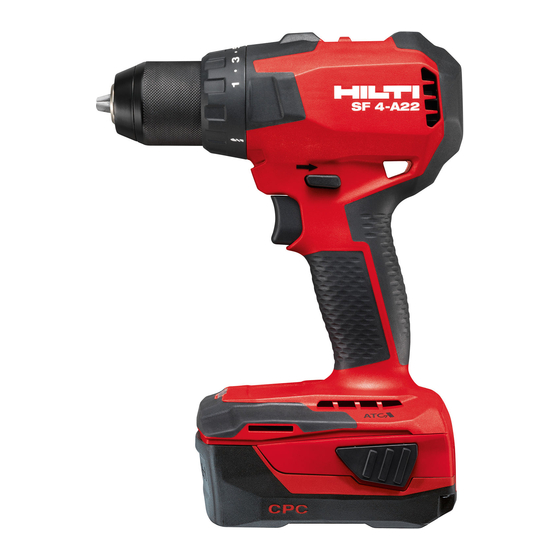 Hilti SF 4-A22 Manuals