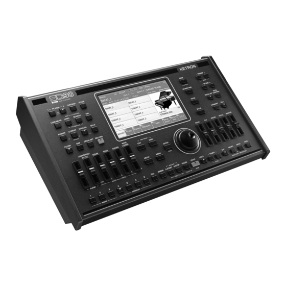 KETRON SD90 pro live module Quick Manual