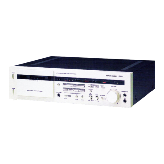 Harman Kardon CD191 Owner's Manual
