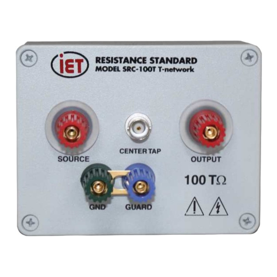 IET Labs SRC-10T-Tnetwork User And Service Manual