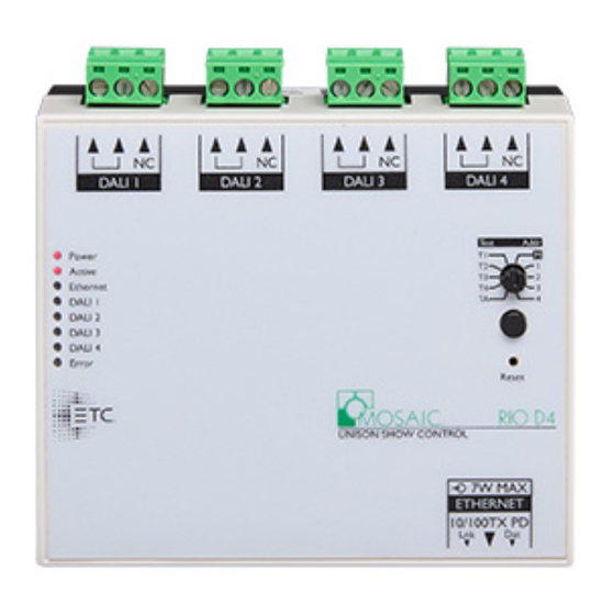 ETC MRIO-D4 Installation Manual