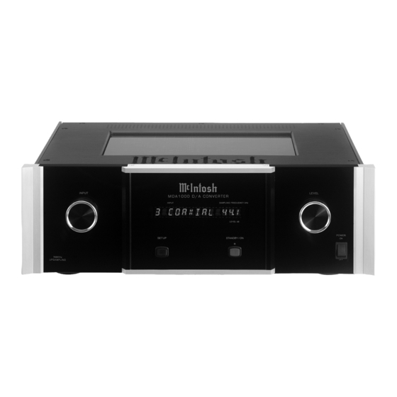 McIntosh MDA1000 Owner's Manual