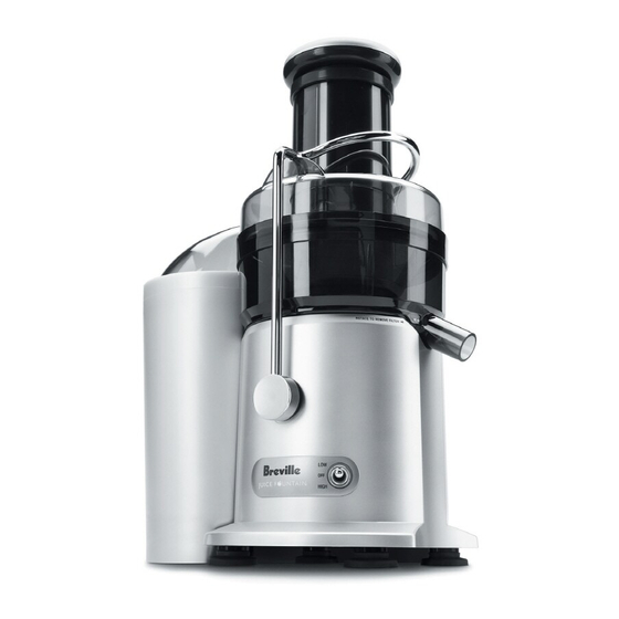 BREVILLE JUICE FOUNTAIN JE95XL USER MANUAL Pdf Download ManualsLib