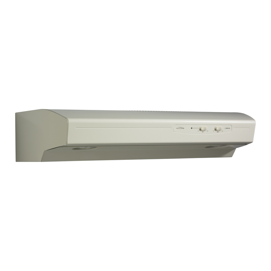 Broan Allure Qs1 Series Instructions Manual Pdf Download Manualslib