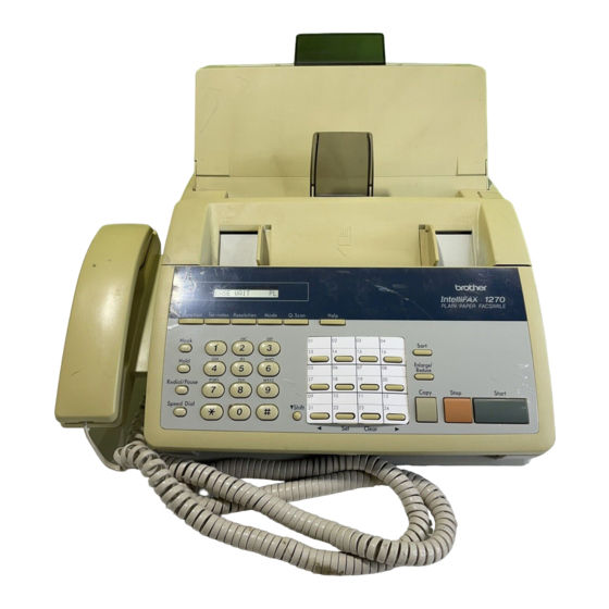 Brother FAX 1170 Owner's Manual