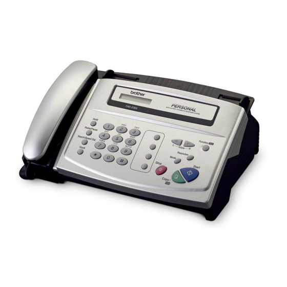Brother FAX-236S Specifications
