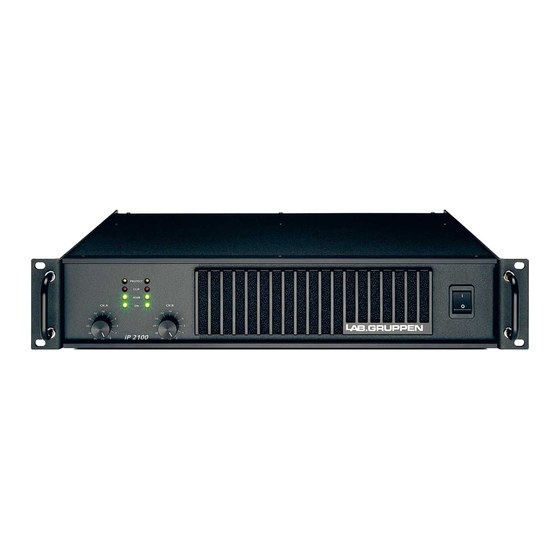 LAB.GRUPPEN IP SERIES IP 2100 AMPLIFIER SPECIFICATIONS | ManualsLib