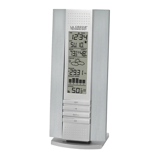LA CROSSE TECHNOLOGY WS7394U WEATHER STATION INSTRUCTION MANUAL