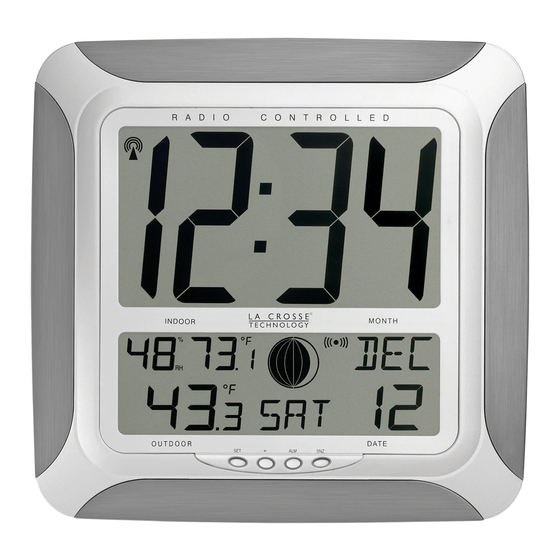 LA CROSSE TECHNOLOGY WS-8248U-CH CLOCK INSTRUCTION MANUAL | ManualsLib