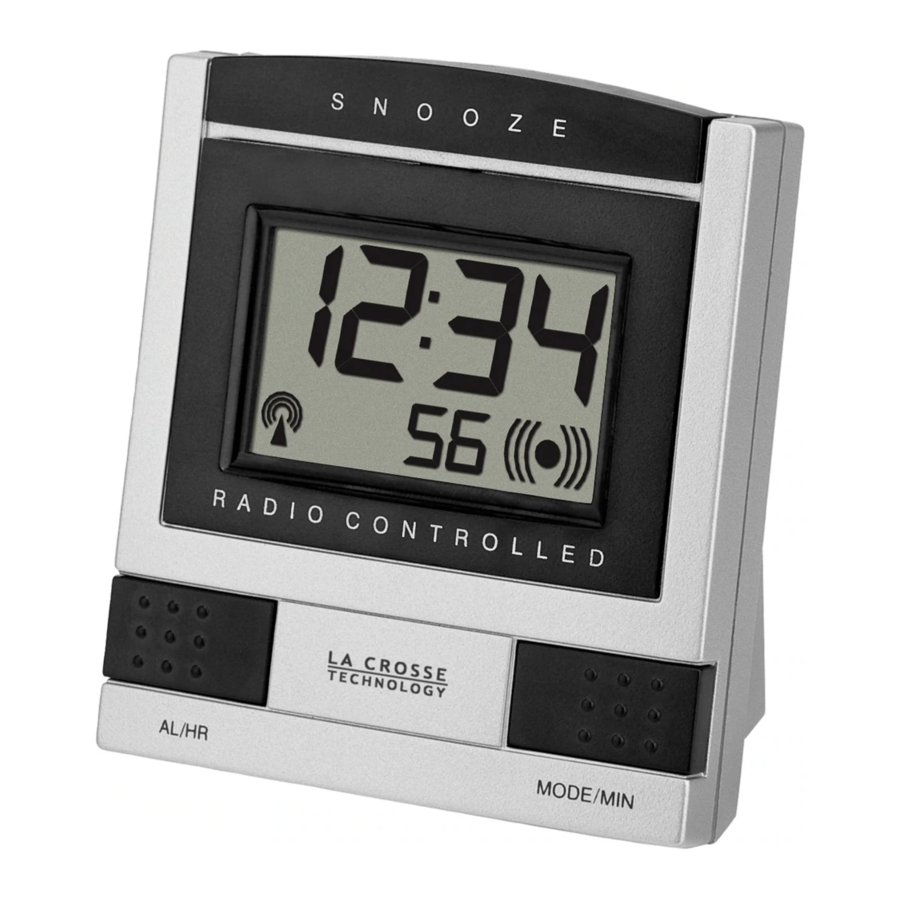 LA CROSSE TECHNOLOGY WT2171 ALARM CLOCK INSTRUCTION MANUAL ManualsLib