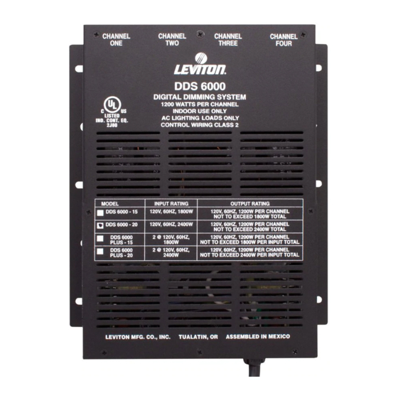 LEVITON DDS6000 DIMMER INSTALLATION AND OPERATION MANUAL ManualsLib