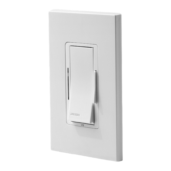 LEVITON VIZIA RF RZI10-1L DIMMER INSTALLATION INSTRUCTIONS | ManualsLib