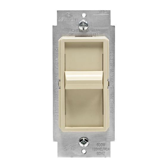 LEVITON 6631L DIMMER INSTALLATION INSTRUCTIONS ManualsLib
