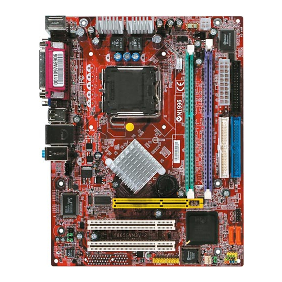 MSI MS-7101 MOTHERBOARD INSTRUCTION MANUAL | ManualsLib